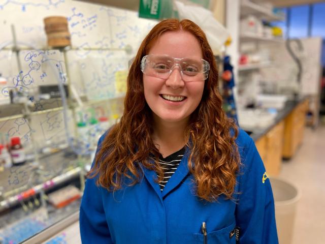 Kirsten Ruud in front of a lab