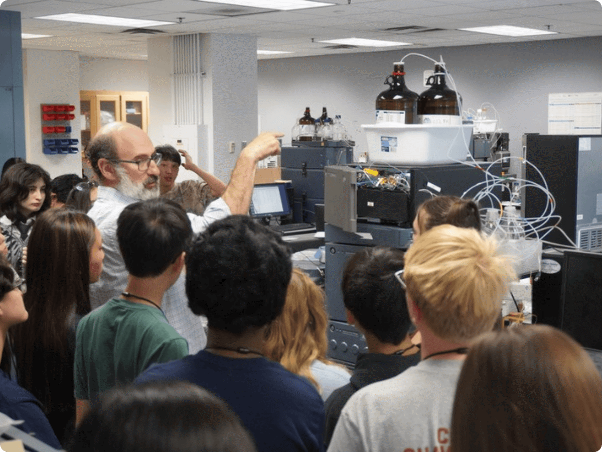 Ben Katz with students