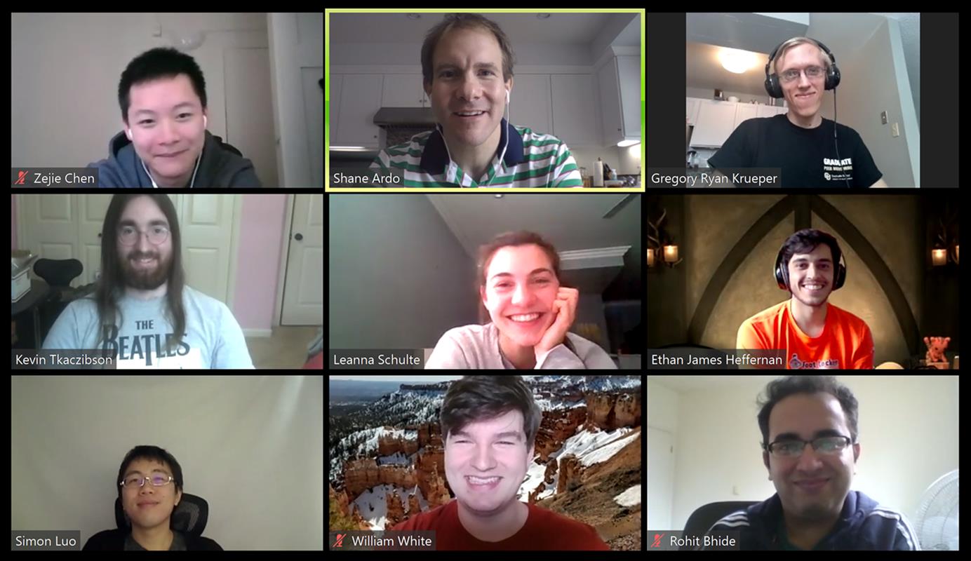 Justin, Shane, Greg, Kevin, Leanna, Ethan, Simon, Will, and Rohit via Zoom