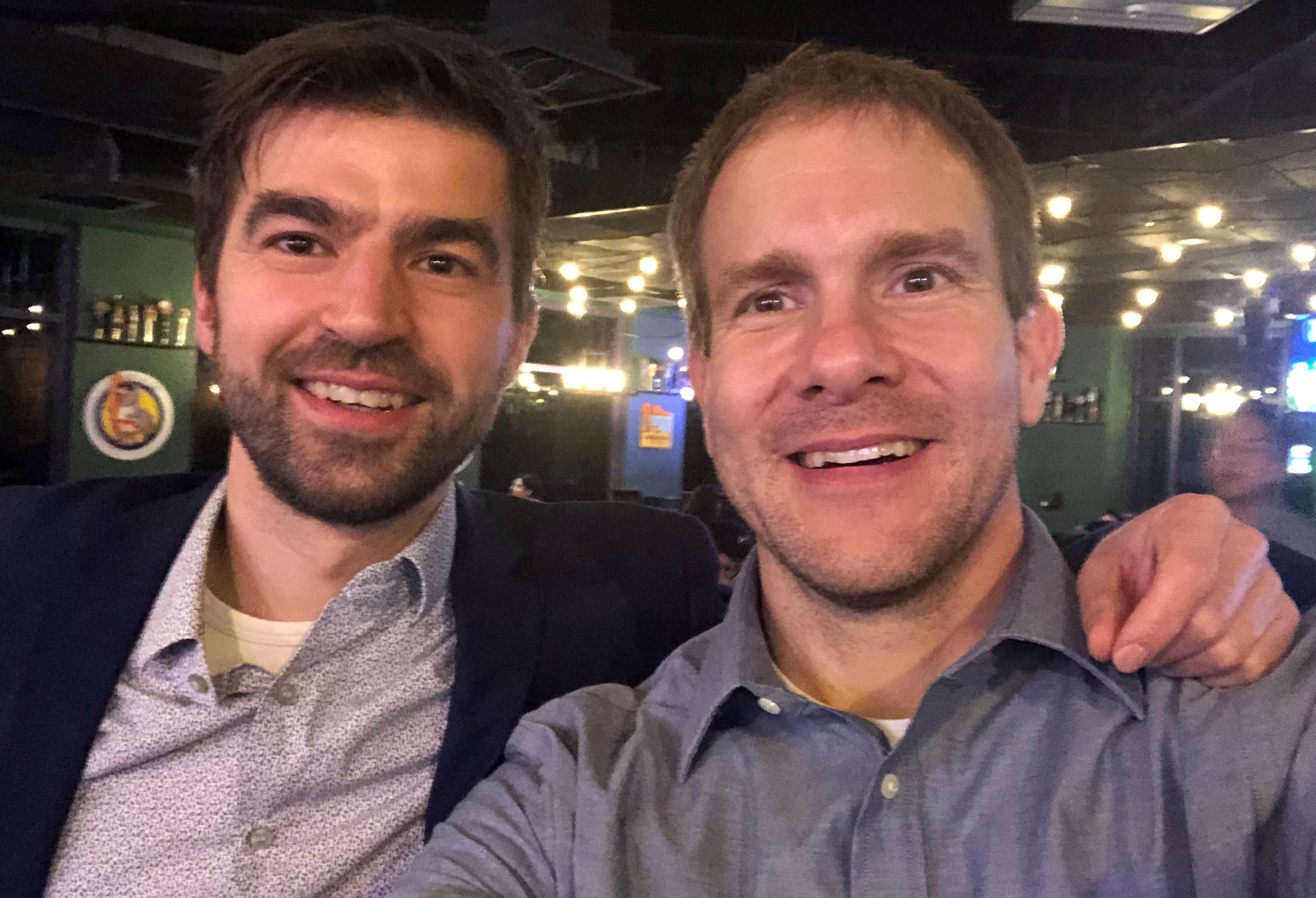 David and Shane in restaurant
