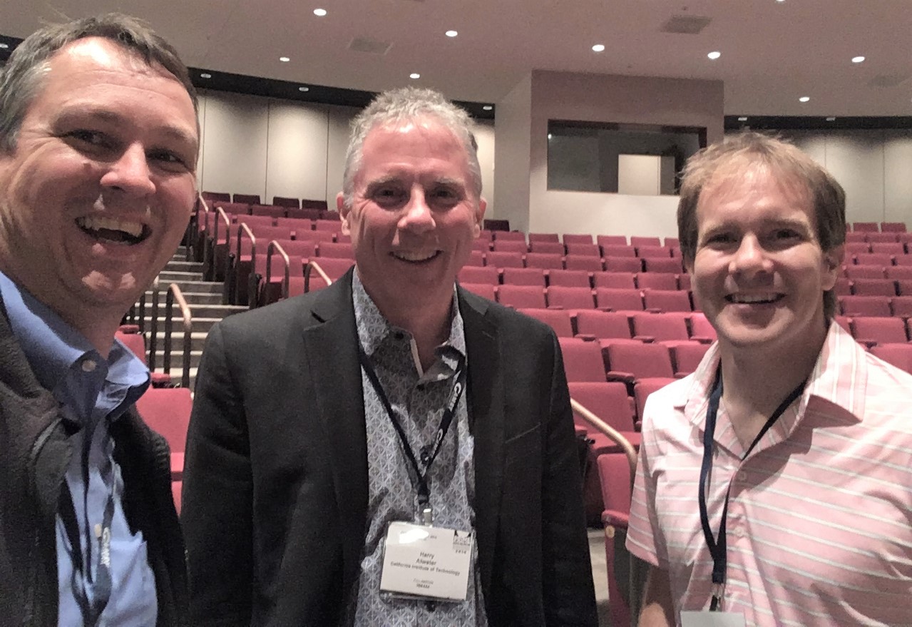 Frank, Harry, and Shane in the conference center