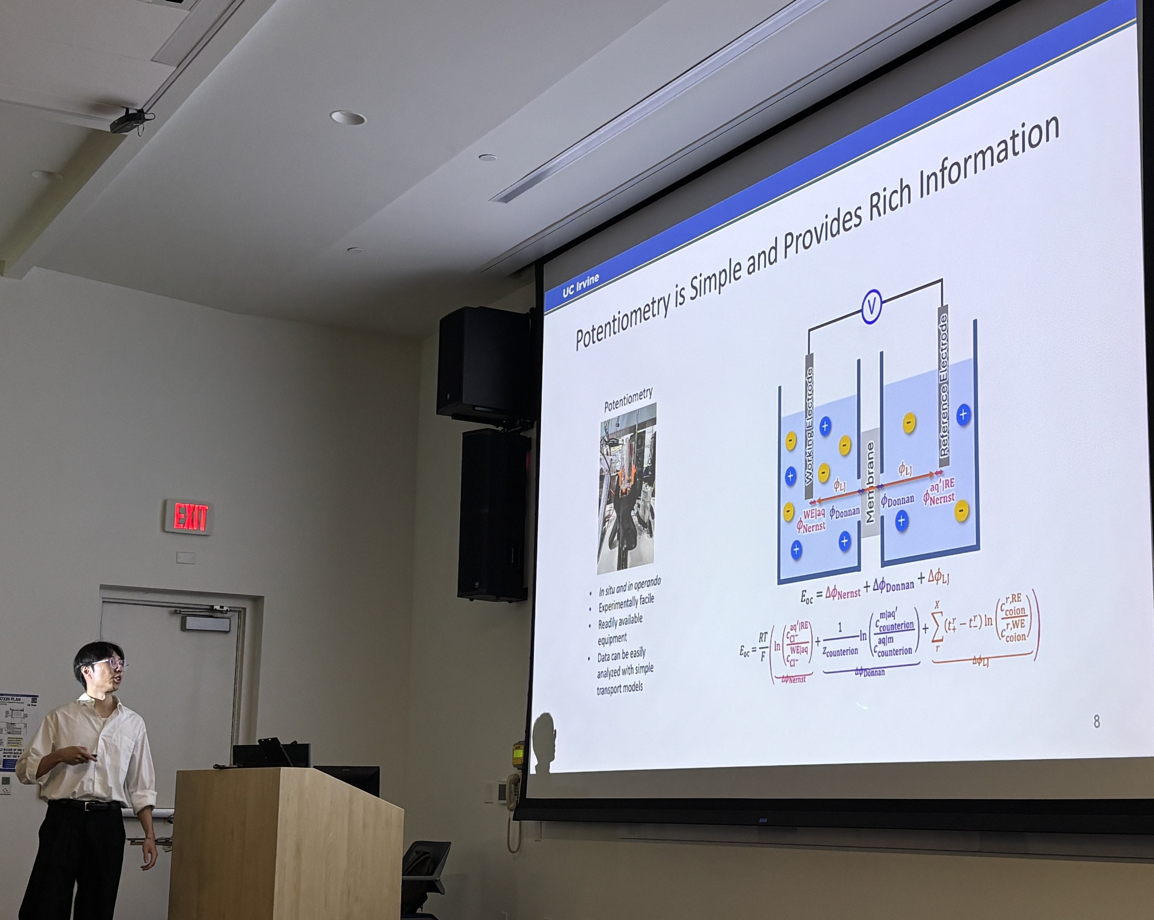 Dennis Tang during Ph.D. thesis defense