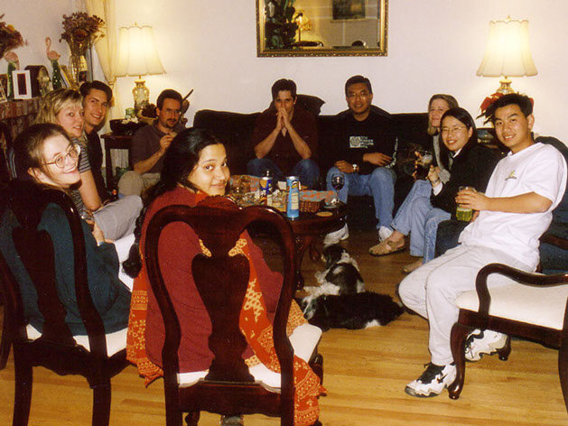 Group Party Clockwise from center (group members, only): Kalyani, Kim, Bill, James, Chris, Ed, Jen, Michael