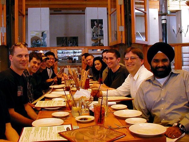 Group Lunch with Group Alumni at Il Fornaio Around the table from left: Darren, Alpay, Omid, Sang, Angela Serge, Wade, Nooshin, Chris, Jeremy, Steve, Bobby