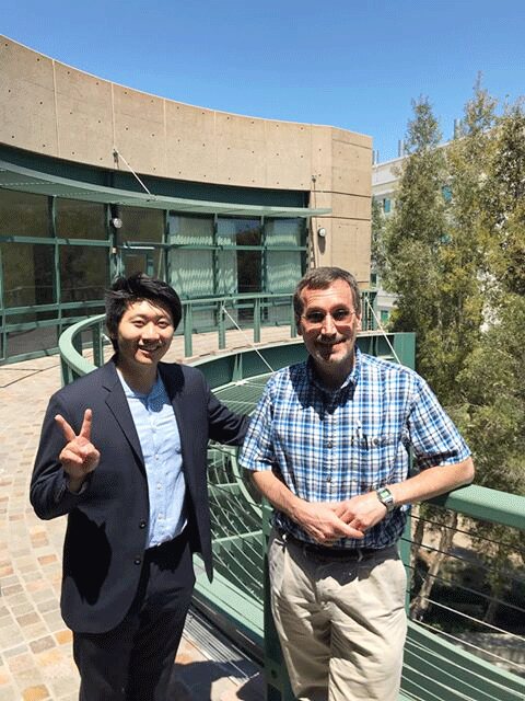 Yang and James after Yang's thesis defense. Congratulations Dr. Yang!